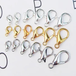 50pcs/lot Jewelry Finding Lobster Clasp End Hooks For Jewelry Making DIY Necklace&Bracelet Chain Connectors Supplies Accessories