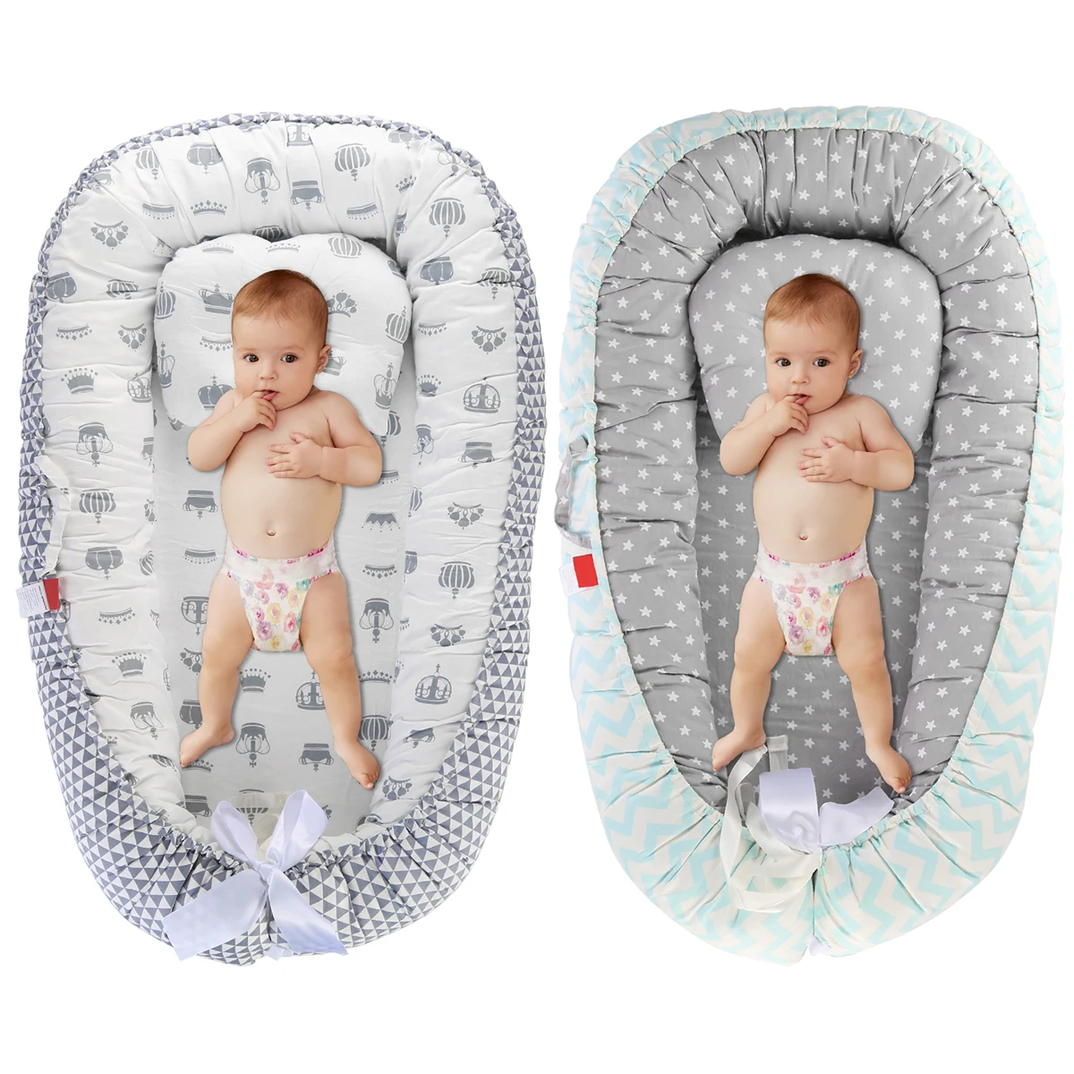 88*53 см детская кровать-гнездо переносная кроватка для путешествий детская хлопковая Колыбель для новорожденных люлька бампер Бесплатная