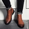 Spring Fashion Leather Men Boots Convenient Zip Pointed Toe Business Dress Boots Shoes Men Black Brown Ankle Boots Men rtg5 ► Photo 1/6