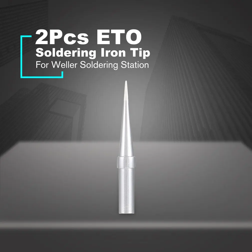 2Pcs ET Soldering Iron Tips ETB Welding Tools ETS Soldering Tip for Weller WES50/WES51/WESD51 Soldering Station Rapid Heating electric solder