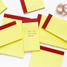 50 Sheets Kawaii Cute Yellow Paper Grid List Small Notebook Diary Agenda Notepad Planner Weekly Book Travel School Supplies n920