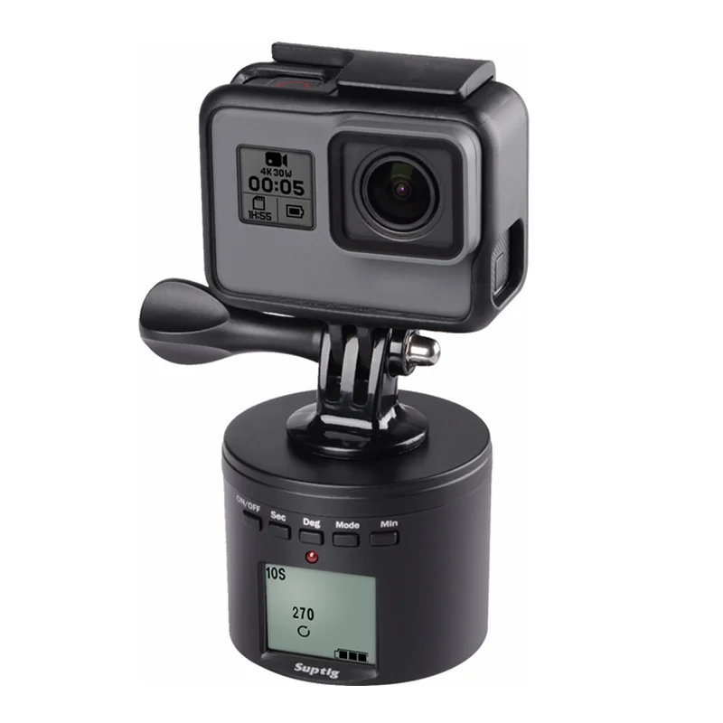 360 ° Автоматическое вращение задержка фотографии Gimbal для GoPro Hero 8 7 6 5 4 DJI Osmo действие SLR камера мобильный телефон таймер задержки