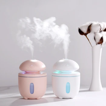 

7 Color LED Light 4 Hours Timer Safety Protection 280ml Ultrasonic Air Humidifier Mushroom USB Aroma Diffuser For Office Bedroom