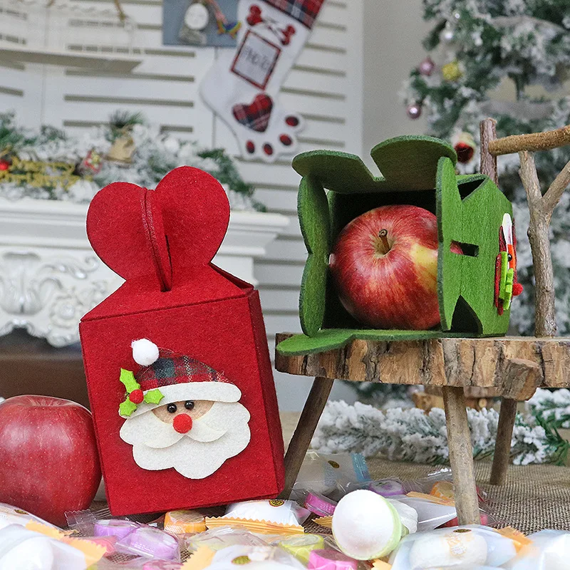 

Christmas Candy Elk Box Snowman Gift Bag Santa Claus Packing Gift Boxes Cupcakes Dessert Cookies Apple Boxes Cristmas Decoration
