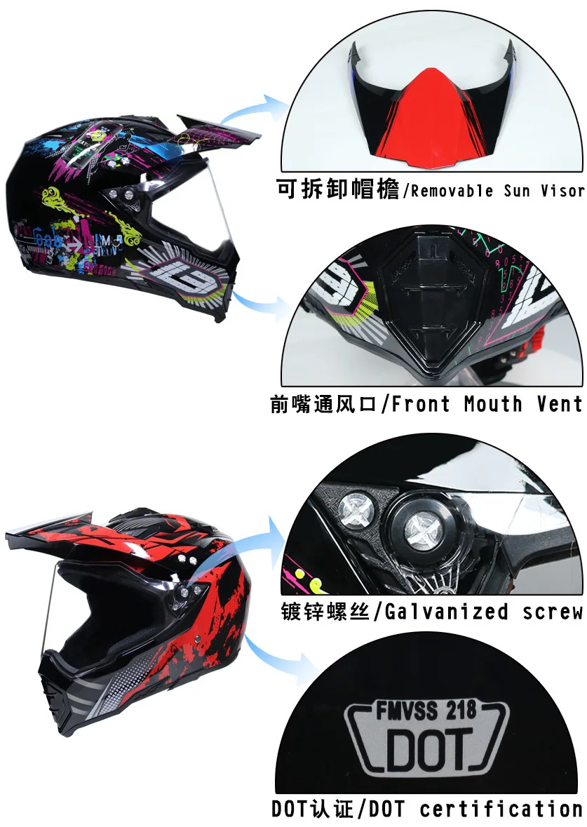 capacete de motocross para todo capacetes para motocicleta atv mx
