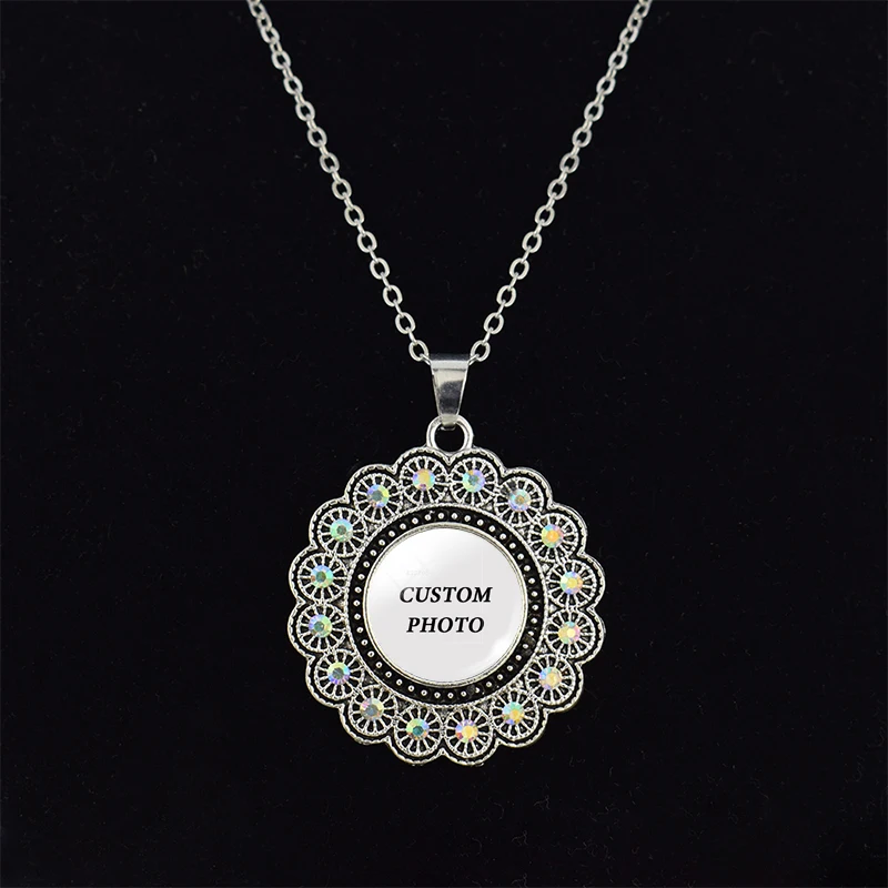 

Custom Necklace Personalize Glass Cabochon Necklace Creative Gifts