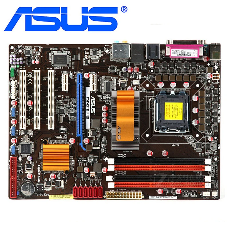 Материнские платы ASUS P5P43TD PRO LGA 775 DDR3 16 ГБ для Intel P43 P5P43TD PRO настольная системная плата SATA II PCI-E X16 б/у