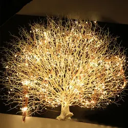 BEIAIDI 10/30 ветви светодиодный Сказочный лоз светящаяся гирлянда Свадебная Рождественская елка ветка медная Фея свет с адаптером