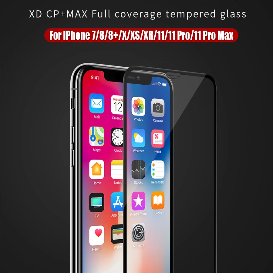 NILLKIN XD+ Защитное стекло для iPhone 11 Pro XR XS Max 11 8 Plus 3D защитное закаленное стекло для iPhone XS стекло