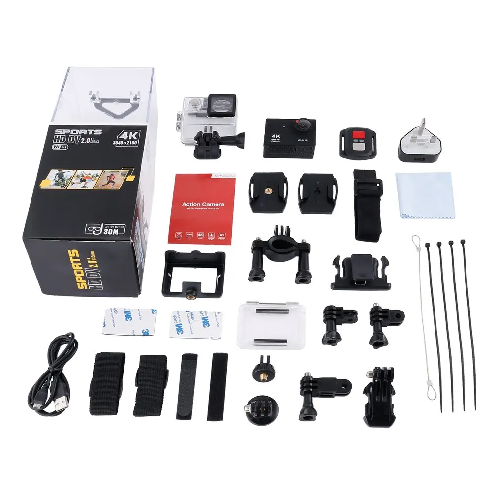 

4K Ultra HD Wifi 30M Waterproof Action Camera 2 ' LTPS LCD Sports Camera 12.0 MP 170' Lens Angle HDMI Output Compact