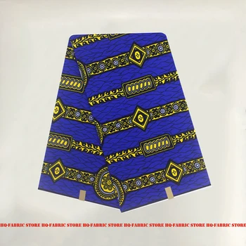 

African Wax Dye Printed Cotton Fabric 100%Soft Breathable Veritable High Quality Ankara Nigerian Wax Fabric By The Yards V-L 69