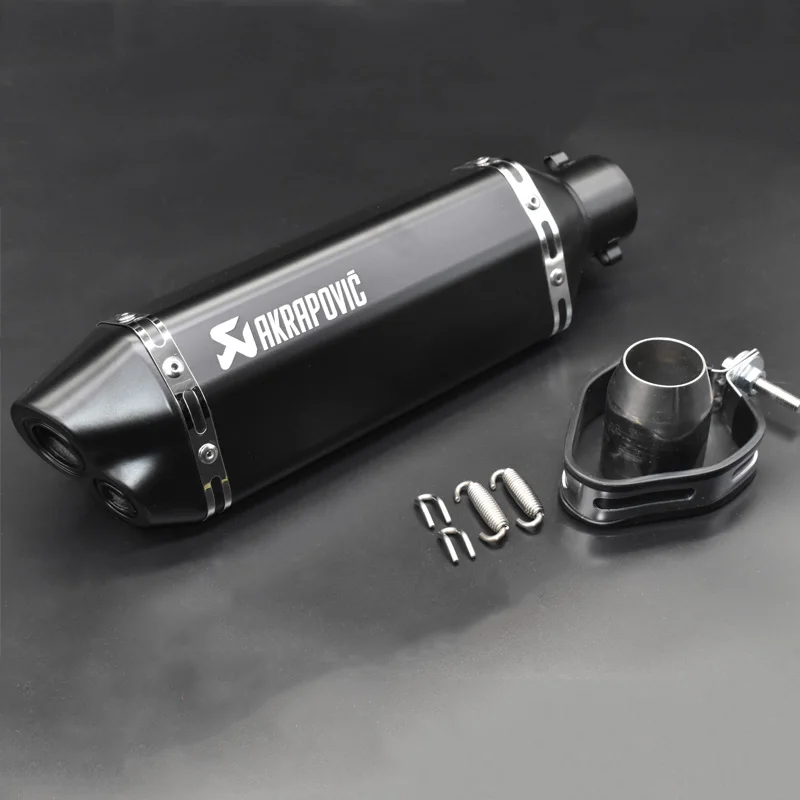 Универсальный для akrapovic выхлопной мотоцикл глушитель escape motoo с db killer выхлопные системы для honda tmax500 Скутер atv - Цвет: TWO 1 LASER