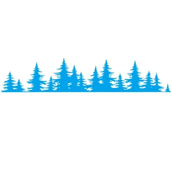 

Window Sunscreen Pine Tree Forest Car Sticker For Auto Door Mountains Coast Universal PVC Graphic Bumper Waterproof