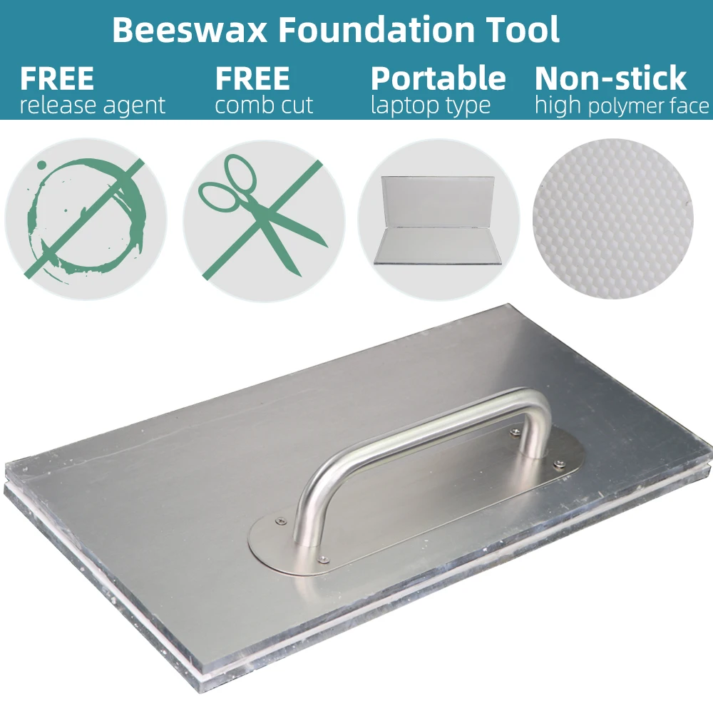 

Beeswax Foundation Sheet Mold Portable Embossing Machine Printer Press 4.63 4.7 4.83 4.9 5.35mm Free Release Agent Bee Wax Comb