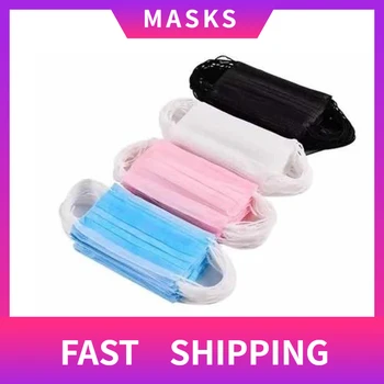 

24h shipping Mascarillas Fast Delivery Safety Face Mask Safe Masks Disposable FaceMask 3 Layer mascarilas Protect Masks