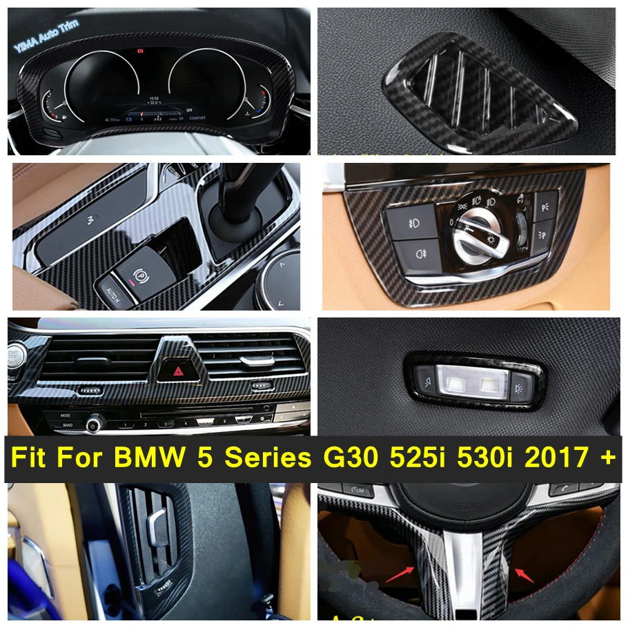 

Dashboard / Gear Position Panel / Upper Air Outlet Cover Trim For BMW 5 Series G30 525i 530i 2017 - 2023 Carbon Fiber Accessory