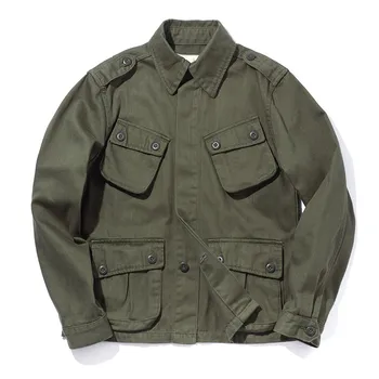 

jackets for men World War II U.S. Army Retro M42 Jungle Work Jacket Paratrooper uniform jacket Casual Safari Style jacket