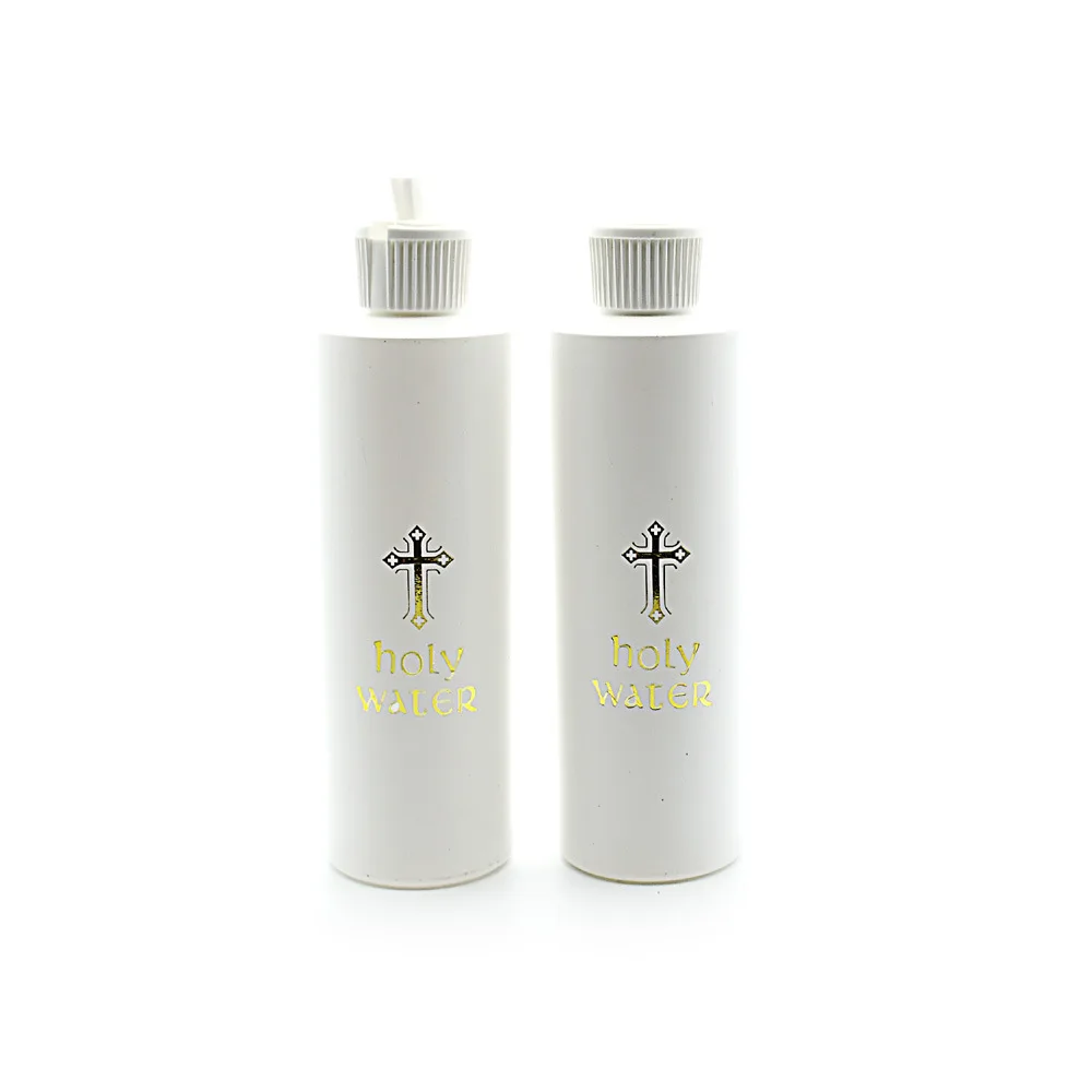 Description Picture 4 of item1PC 250Ml Refillable Holy Water Bottle Gold Cross Plastic Holy Water Container with Screw Lid Christian Easter Church Supplies