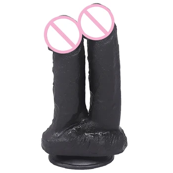 Huge Double Dildos Double Penetration Vagina and Anus Soft Penis with Suction Cup Double Headed Phallus Dick Sex Toys for Women 6