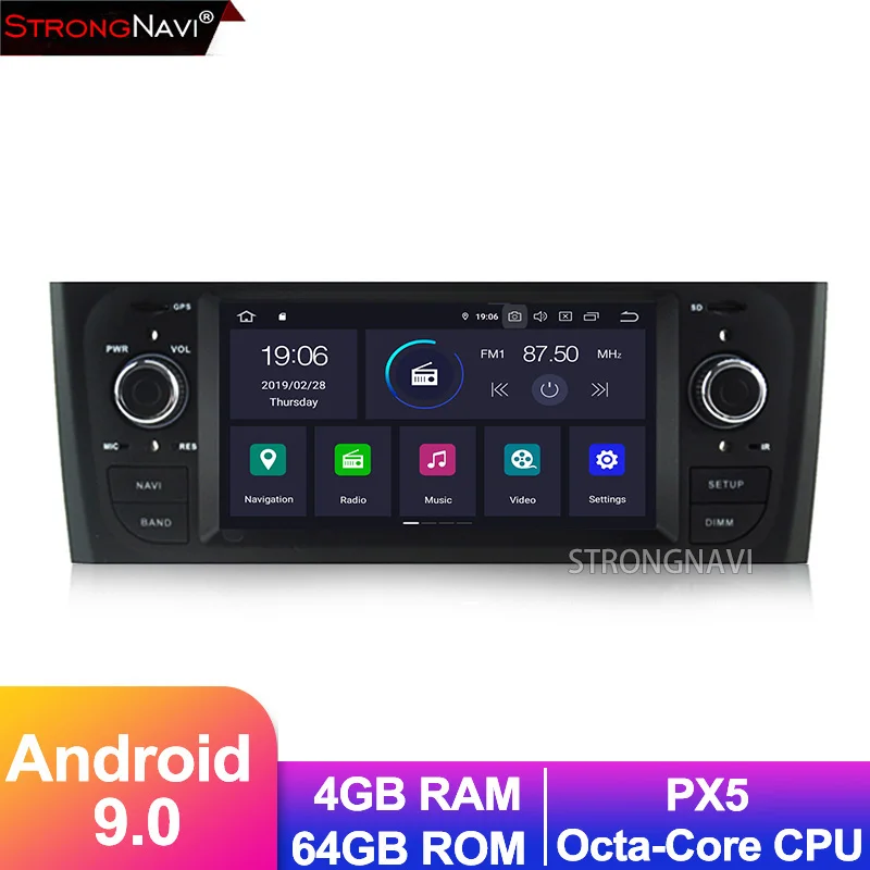 

6.1inch Android 9.0 4G RAM 64G ROM HD screen Car DVD Player For Fiat old punto Car Multimedia Player WIFI Backup Camera BT