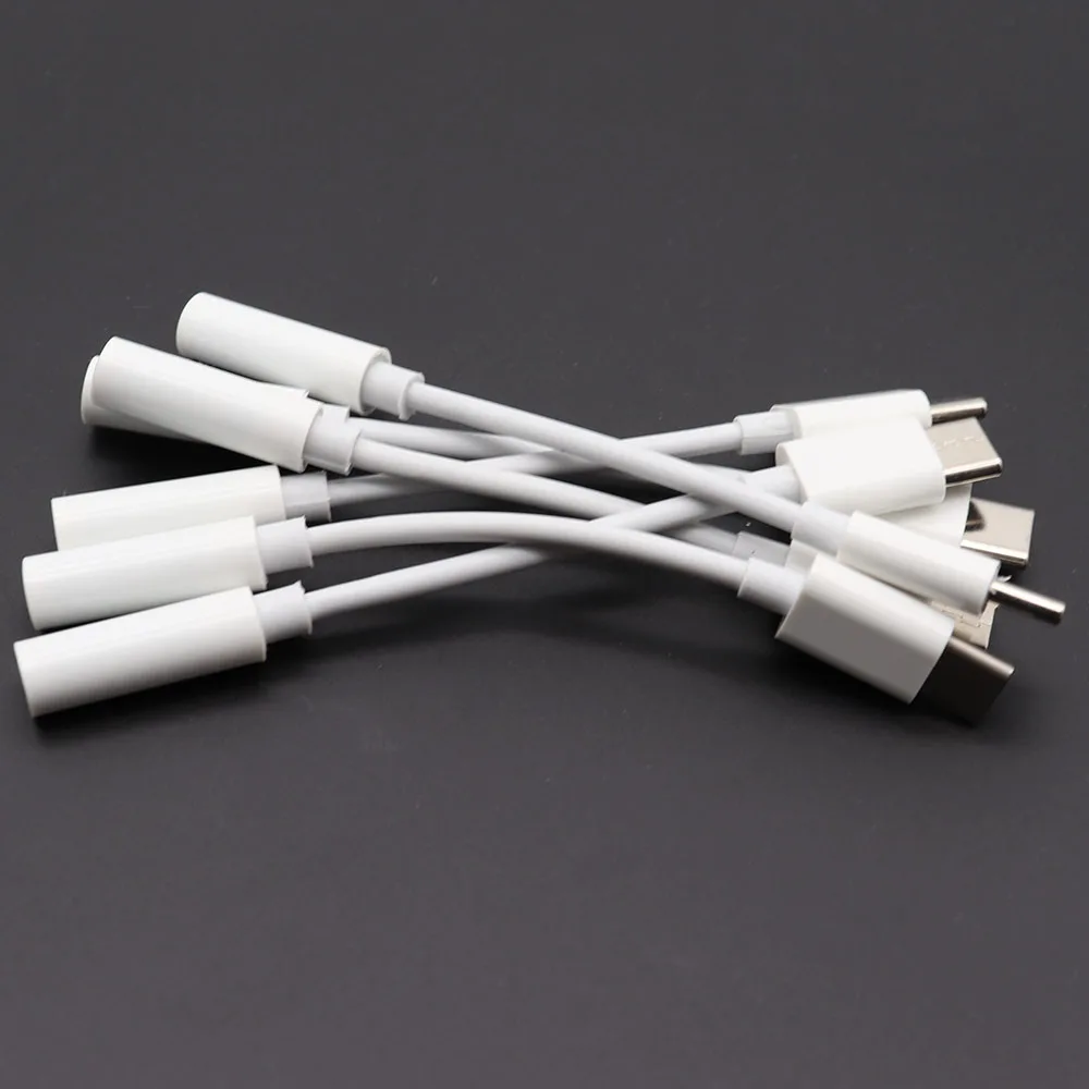Type C 3 5 Jack Earphone USB C to 3 5mm AUX Audio cable Headphones Adapter For Huawei V30 mate 20 P30 pro for Xiaomi Mi 10 9