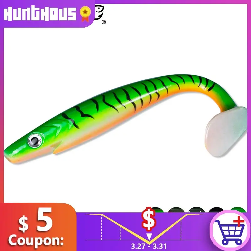 Hunthouse 2pcs/lot pro shad pike lure 20cm 50g paint printing Lure Paddle tail shad silicone souple leurre Natural Musky Hunthouse 2pcs/lot pro shad pike lure 20cm 50g paint printing Lure Paddle tail shad silicone souple leurre Natural Musky