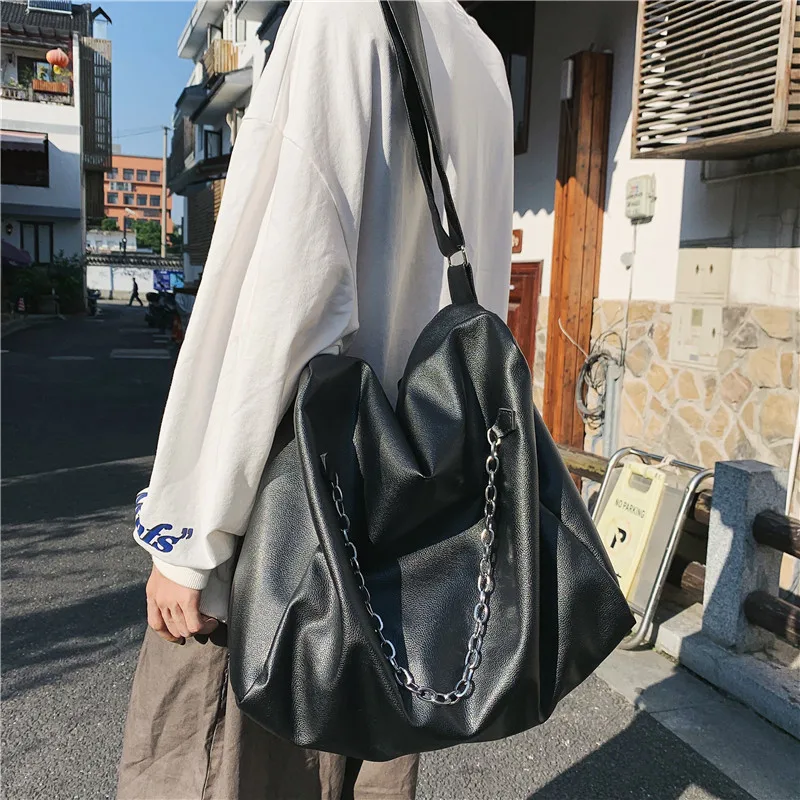 

New Arrival Large-Volume Tote Bag Women's Korean-style Versatile Simple Chain Handbag Popular Brand Casual Shoulder Large Bag Me