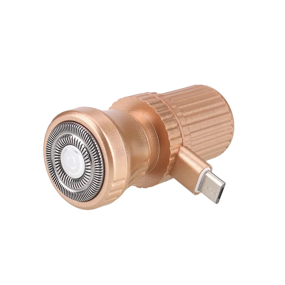 Rose Gold Чехол для телефона головка для бритвенного станка с эффектом приближения c зарядкой Micro-USB Электробритвы лицо, борода прибор для путешествий портативная Бритва для Iphone/Android телефон Для мужчин подарки - Цвет: Rose Gold