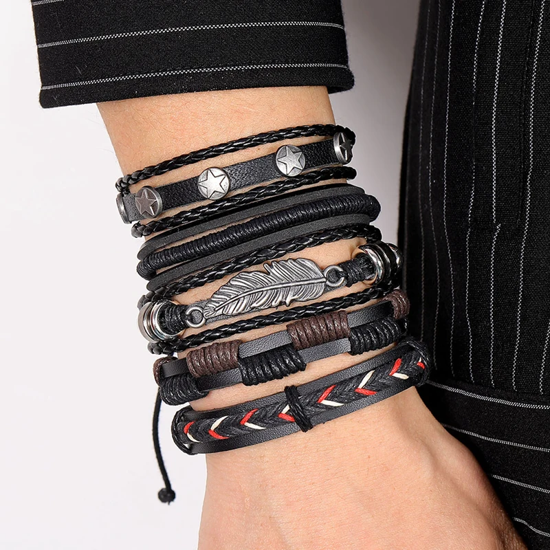 DAXI pulsera cuero hombre pulsera hombre 2020 pulceras para hombre brazalete hombre pulseras de hombre pulsera de hombre cuero pulseras de cuero para hombre complementos hombre - AliExpress Joyería y accesorios