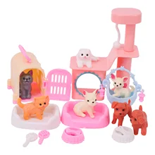 

Doll Cat Climbing Frame Dog Cage Tableware Globe Accessories Blister Set Accessories For Barbi&BJD Doll Toys Blister Accessories