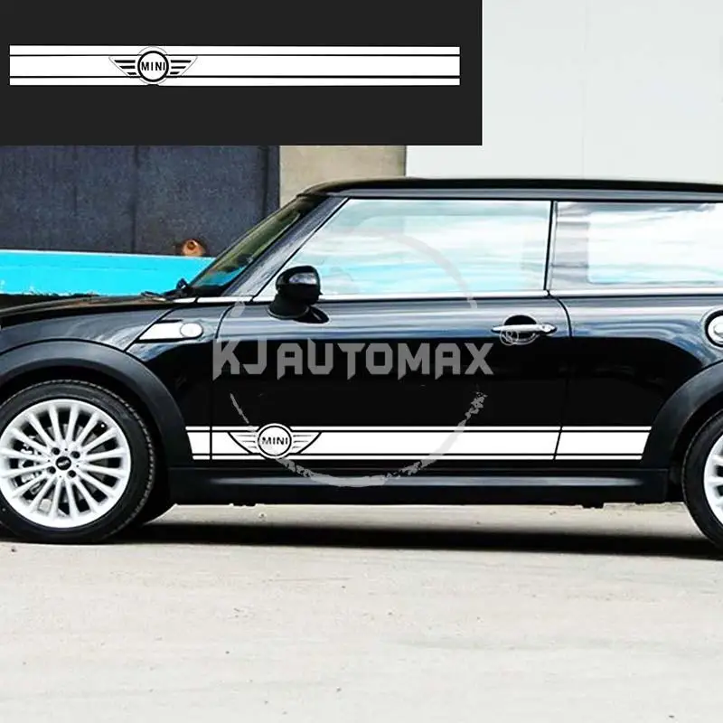 KJAUTOMAX для Mini Cooper R50 R53 R55 R56 R60 F55 F56 F60 #2 наклейка 5 цветов боковые гоночные