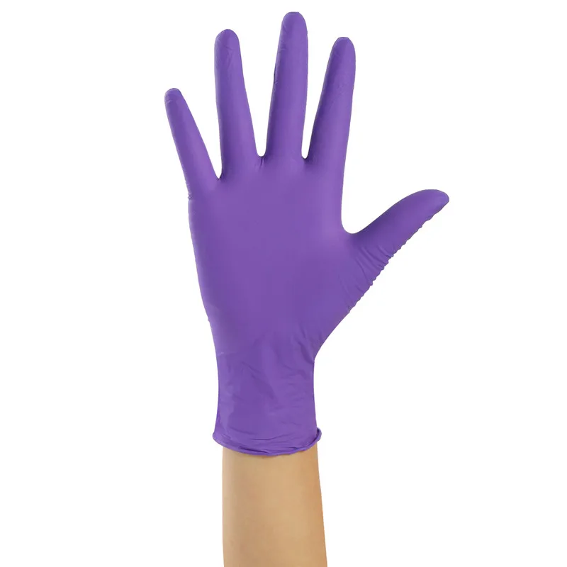 purple 100 шт, 9 цветов, одноразовые латексные перчатки для мытья посуды/кухни/медицинских/рабочих/резиновых/садовых перчаток, универсальные для левой и правой руки - Цвет: purple