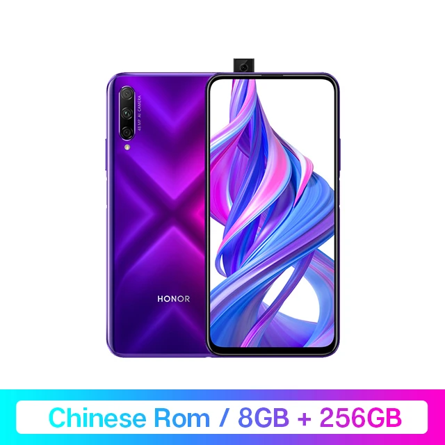 Honor 9X Pro, 8 ГБ, 128 ГБ, 256 ГБ, Kirin 810 Liquid Cool, смартфон, 48MP, тройная камера, 6,59 дюйма, авто всплывающая камера, мобильный телефон - Цвет: 8GB 256GB Purple