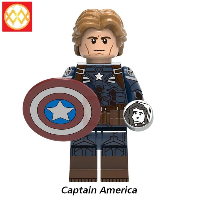 XH1308CaptainAmerica 100 шт/партия X-men Санта Росомаха Дэдпул мутанты машина для уничтожения кабеля Человек-паук Харли Куинн строительные кубики, детские игрушки PG8180 - Цвет: XH1308CaptainAmerica