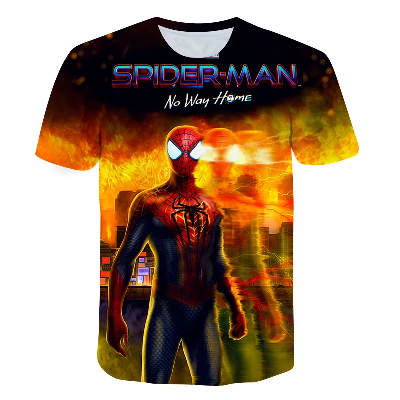 Hot sales Spider man T-Shirt Marvel Cartoon Fun Short Sleeve Shirt Boys Girls Street Fashion Harajuku Hot movie Children's Tops Hot sales Spider man T-Shirt Marvel Cartoon Fun Short Sleeve Shirt Boys Girls Street Fashion Harajuku Hot movie Children's Tops