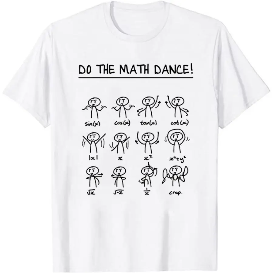 Do The Math Dance Comic Print Female T Shirt Science Short Sleeves Top Tee Funny Gift for Lover Student | Женская одежда