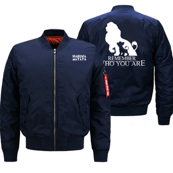 

Autumn Winter Hot Sale 2019 Streetwear Simba The Lion King Mens Jackets Motorcycle Bomber Zipper Coat Thick Military Jacket