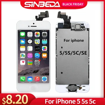 

100% tested For iPhone 5 5s se 5c LCD Display Touch Screen Digitizer Assembly+Home Button +Front Camera+Ear Speaker Full Screen