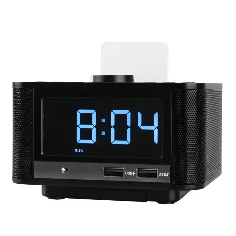 

Alarm Clock Radio,Wireless Bluetooth Speaker,Digital Alarm Clock For Bedroom With Fm Radio/Usb Charging Port/Aux-In And Cell P