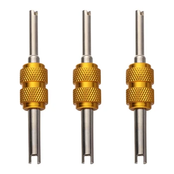 

3pcs Tire Remover Premium Valve Golden Car Tire Alloy Tyre Remover Tire Removal Tool Repair Tool for Vehicle Car Tyre A30