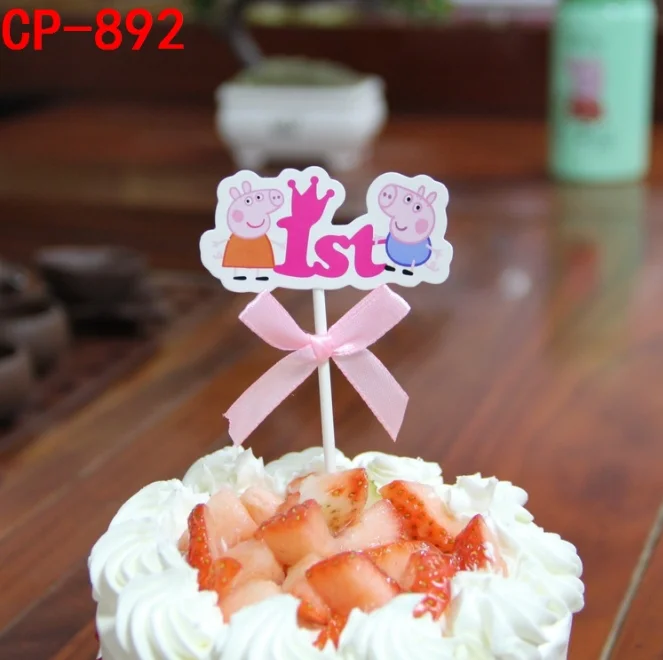 Serviette De Bain Peppa Cochon Fete Decoration Jouet Enfant Cupcake Gateau Topper Pour Garcon Joyeux Anniversaire Fete Type A Cdiscount Maison