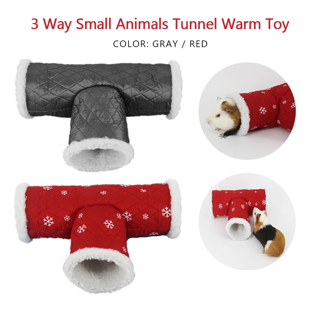 3 способа теплая игрушка хомяк туннель мягкая Шиншилла забавные игровые трубки домик для домашних животных маленькие клетки для животных аксессуары для упражнений морская свинка