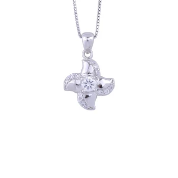

Crystal Four Leaf Clover Necklaces For Women 925 Sterling Silver Zircon Lucky Leaf Pendants Choker Fashion Jewelry