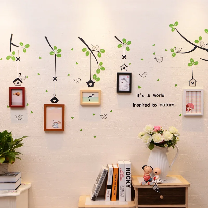 

5 pcs/set Fresh Forest Picture Frame For Children Room Decor Baby Photo Frames Wall Frame marcos de fotos de pared marco de foto