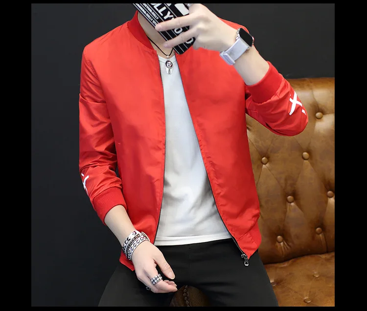 Spring New Style MEN'S Jacket Thin Korean-style Handsome Fashion Man Youth Baseball Uniform Spring And Autumn Casual Coat