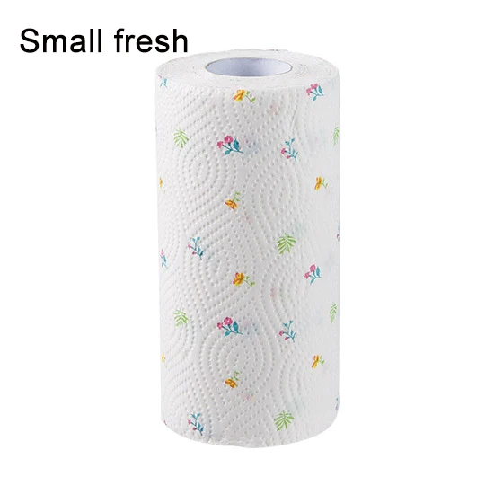 50 шт одноразовые чистящие Тряпичные бумажные масло для кухни раскрашивающее бумажное полотенце для рук картонная печатная Абсорбирующая Ткань для посуды бумажное полотенце s - Цвет: Small fresh