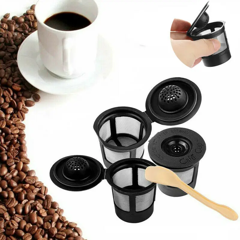 

Functional 1Pcs Reusable Coffee Capsule Pod Cup Filter Refillable Caps Filter Baskets Coffee Replacement Filter Home Kitchen