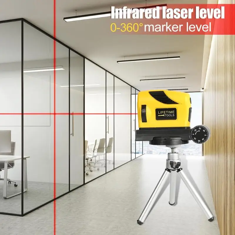 Laser Line Level Instrument Meter Point/Line/Cross Measuring Tool Floor Tile Sweeping Instrument Wall Meter High Precision afbeelding