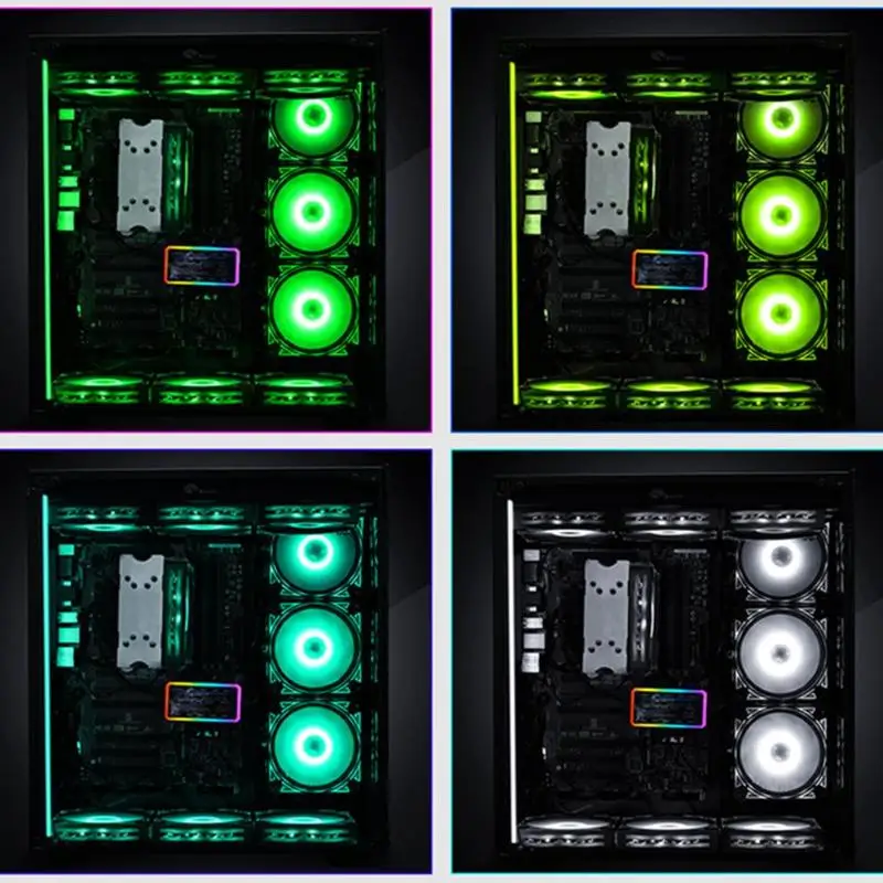 VODOOL 120 мм великолепный RGB цвет изменить корпус ПК охлаждающий Настольный вентилятор ПК Шасси кулер компьютер запасная часть персонализировать