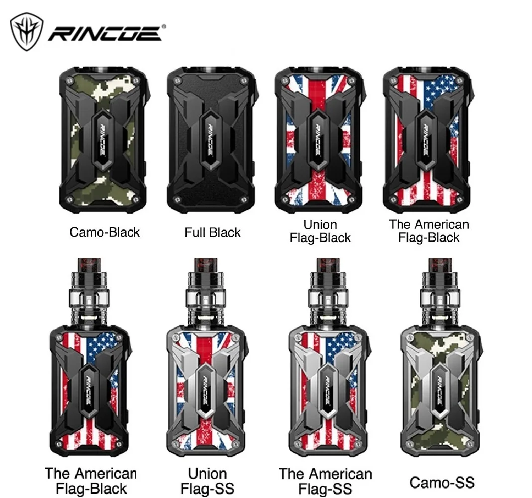 

Original Rincoe Mechman 228W TC Kit with 4.5ml Mesh Tank Atomizer Support Dual 18650 Battery E-cig Vape Kit Vs Drag 2/ Luxe Kit